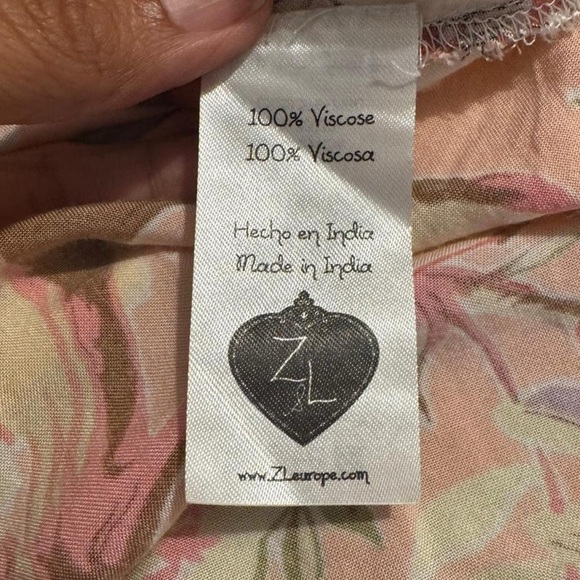 Cream and Pink Boho Maxi Skirt - Picture 9 of 9